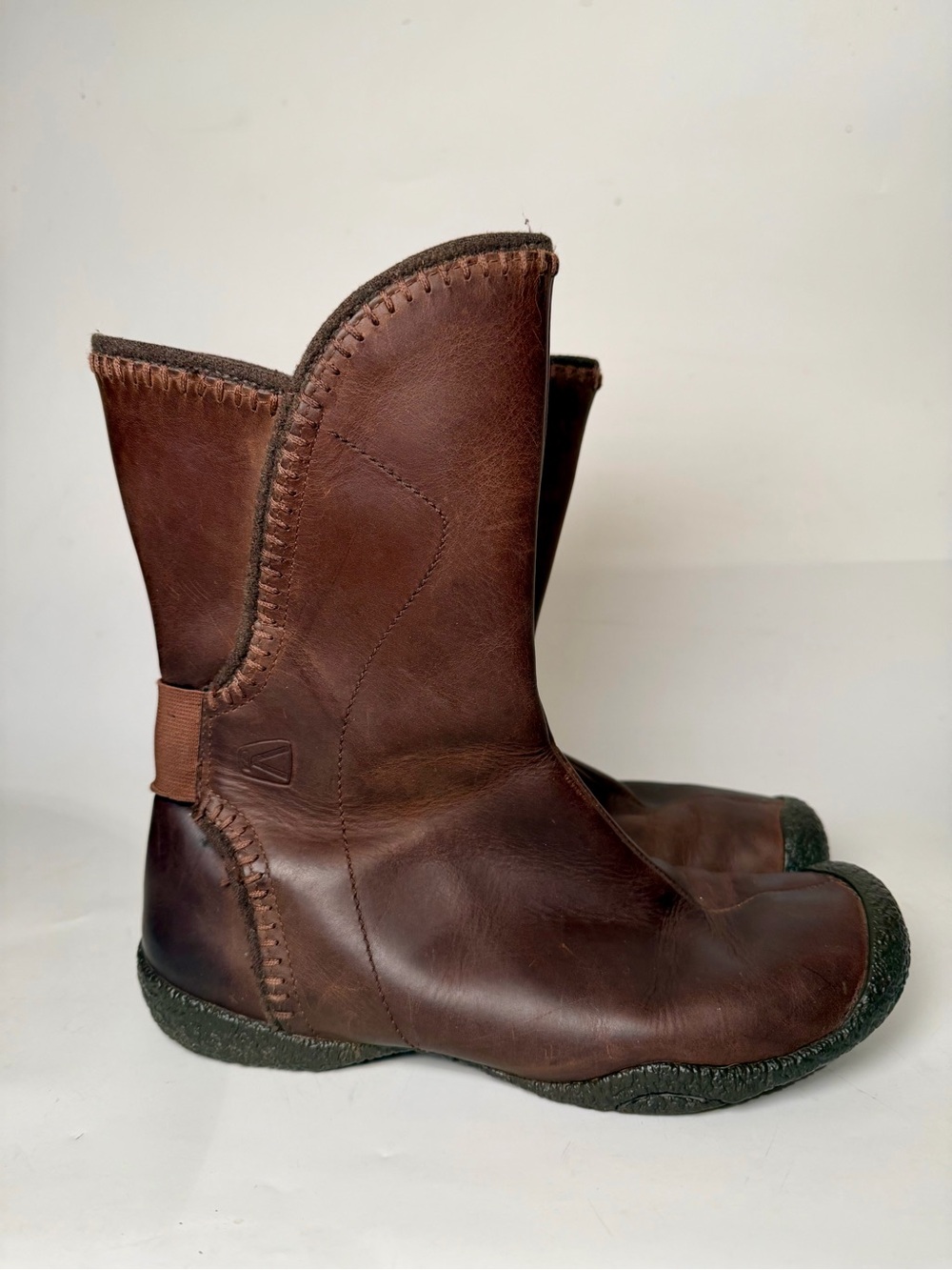 KEEN Winthrop Winter Boot Leather Brown Mid-Calf Womens Size 9 Dry Waterproof